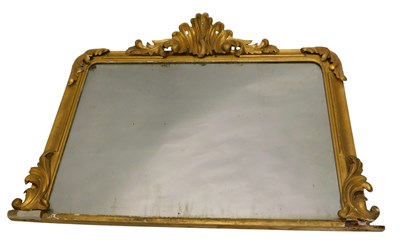Lot 1047 - A Victorian giltwood and gesso overmantel...