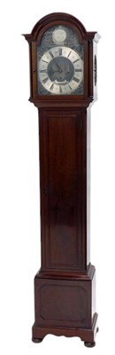 Lot 1048 - An Edwardian mahogany longcase clock, the dial...