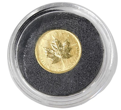 Lot 487A - A Westminster mint 1/20oz Canadian gold maple...