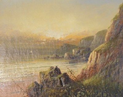 Lot 18 - Frank Hider (1861-1933). Coastal scene with...