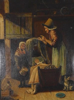 Lot 21 - 19thC British School. Interior scene with a...