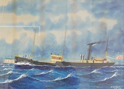 Lot 27 - Charles Caleb Hyatt (1849-?). S.S. Ray London,...