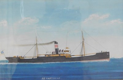 Lot 30 - Early 20thC British School. S.S. Reptonian,...