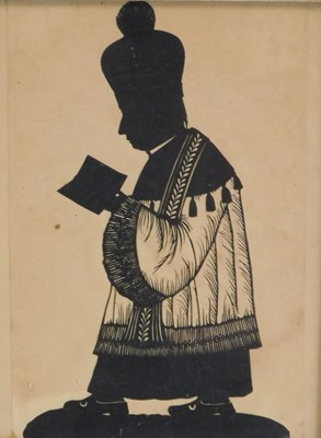 Lot 48 - 19thC School. Cardinal, paper cut...