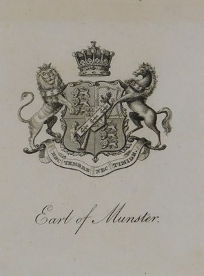 Lot 49 - 19thC/20thC. Crest Earl of Munster, 8cm x 6cm.