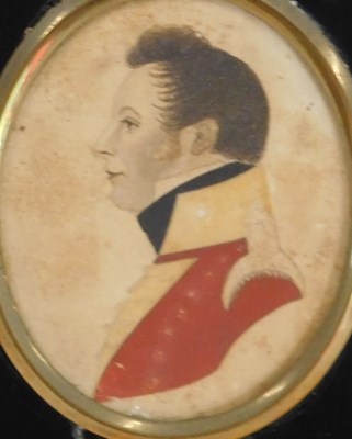 Lot 51 - 19thC School. Portrait miniature - Lieutenant...