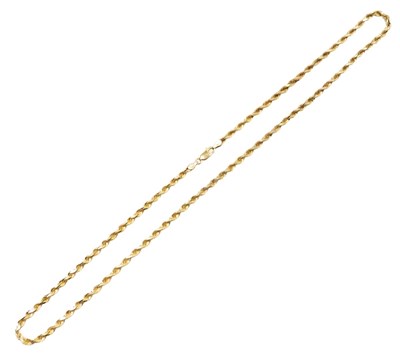 Lot 135 - A rope twist neckchain, on a lobster claw...