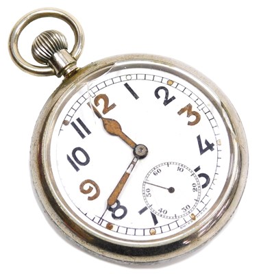 Lot 140 - A WWII period military stainless steel cased...