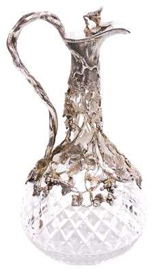 Lot 13 - An Elizabeth II cut glass and silver mounted...