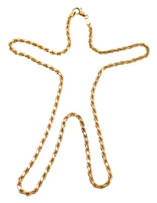 Lot 231 - A rope twist neckchain, on a lobster claw...