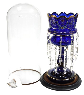 Lot 20 - A late 19thC continental cobalt blue glass...