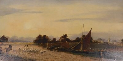 Lot 62 - Peter De Wint (1784-1849). A river landscape...