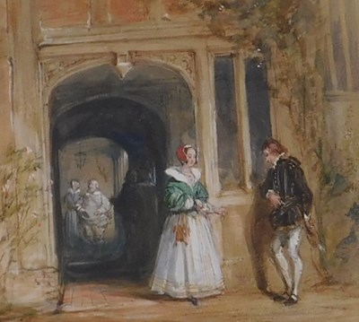 Lot 68 - Joseph Nash (1808-1878). Courting couple,...