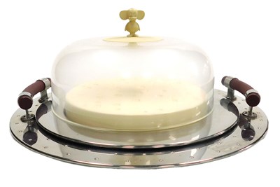 Lot 29 - An Alessi twin handled circular tray, designed...
