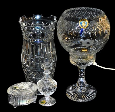 Lot 33 - A Waterford Crystal vase, of crenulated form,...