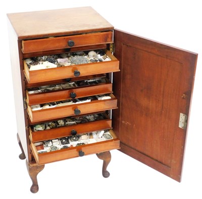 Lot 162 - An early 20thC mahogany collector's chest, the...