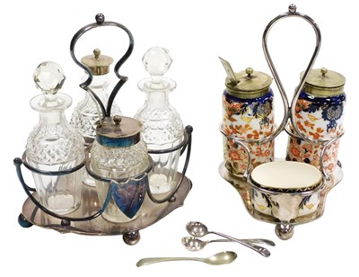 Lot 83 - A Crown Derby porcelain and silver plated...
