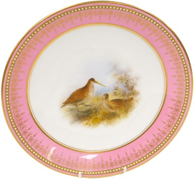 Lot 125 - A Royal Worcester plate, circa 1918, painted...