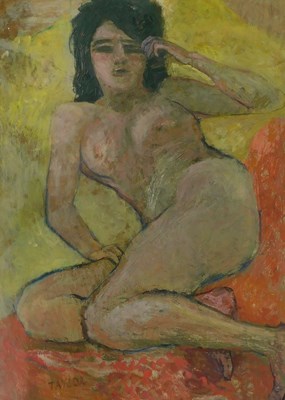 Lot 239 - W S Taylor (1920-2010). Nude, oil on board,...