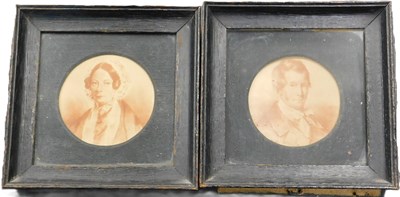 Lot 221 - Portrait miniatures. William and Elizabeth...