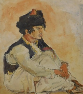 Lot 213 - Dora C Kalsely? (20thC). Pathan Youth,...