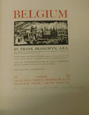 Lot 204 - Brangwyn, Frank. Belgium, Kengun Paul, Trench,...