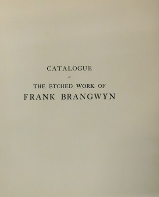 Lot 205 - Catalogue of the etched work of Frank Brangwyn....