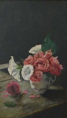Lot 188 - 19thC School. Floral study, oil on canvas,...