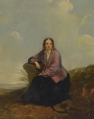 Lot 178 - 19thC British School. Maiden in coastal...