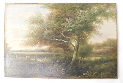 Lot 184 - R Ses? (19thC/20thC). Woodland landscape, oil...