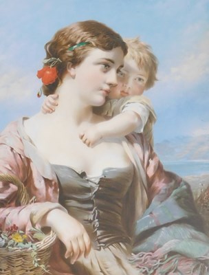 Lot 139 - After M H Long (19thC). Mother and child,...