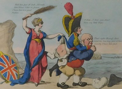 Lot 118 - After Roberts. Britannia flogging a naughty...