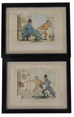 Lot 127 - G De Ca. Le Depart & L'Arrive, hand coloured...