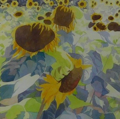Lot 261 - Shirley Easton (20thC). Les Tournesols,...