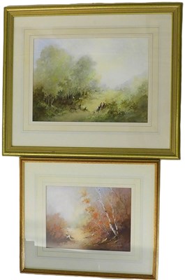 Lot 250 - Bernard Banks (20thC). Figures in landscape,...