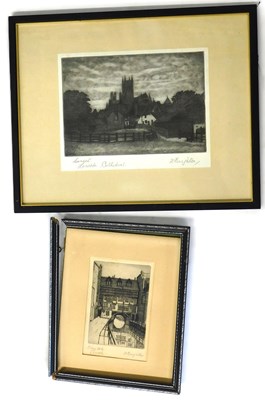 Lot 282 - D Deighton (20thC). Sunset Lincoln Cathedral,...