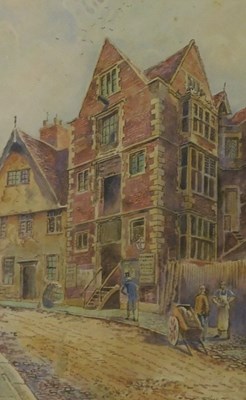 Lot 302 - Elliot Ettwell (19thC/20thC). Street scene,...