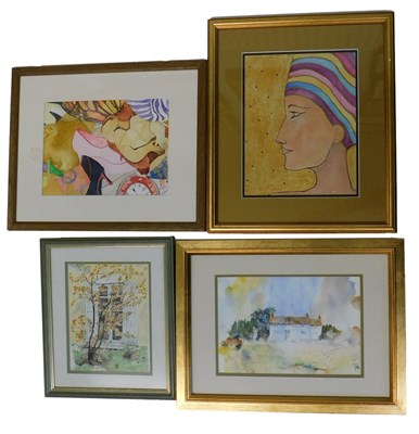 Lot 324 - Diane Skipper (20thC). Lady of the Nile, mixed...