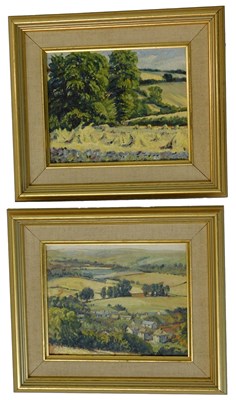 Lot 325 - Helen Maclaren (20thC). Rural landscape, oil...