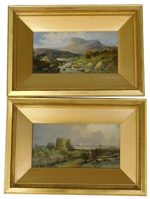 Lot 85 - J L B (?). Coast landscape, river landscape,...