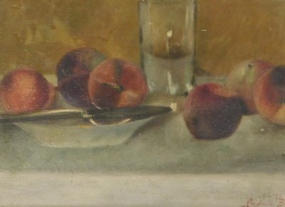 Lot 86 - R Biontes(?) (19thC/20thC). Fruit still life,...