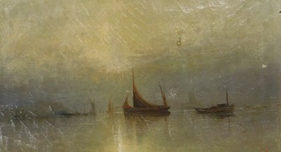 Lot 88 - Grant (19thC). Fishing boats, oil on canvas,...