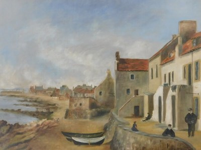 Lot 90 - J Melrose (19thC/20thC). Harbour scene, oil on...