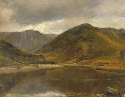 Lot 95 - 19thC British School. Mountain landscape, oil...