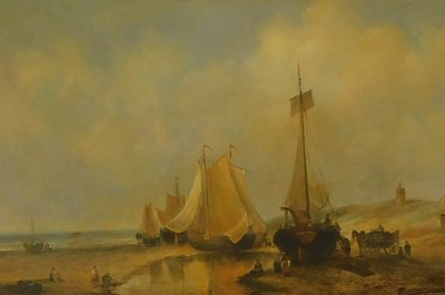 Lot 99 - 20thC School. 19thC coastal scene with sailing...