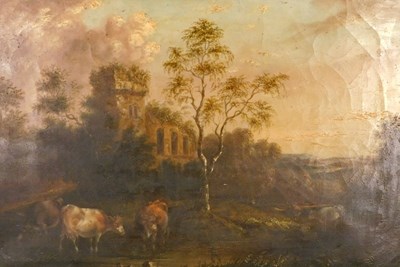Lot 101 - 19thC British School. Cattle at water edge,...