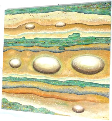 Lot 342 - M A J. Abstract, oil on canvas,...