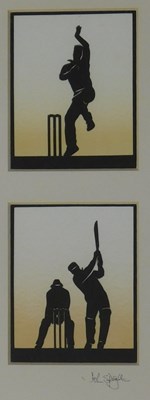 Lot 339 - John Speight. Cricketers, hand cut silhouette,...