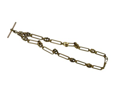 Lot 91 - A Victorian style stars and bars watch chain,...