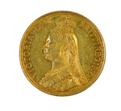 Lot 1 - A Queen Victoria 1887 double sovereign, veiled...